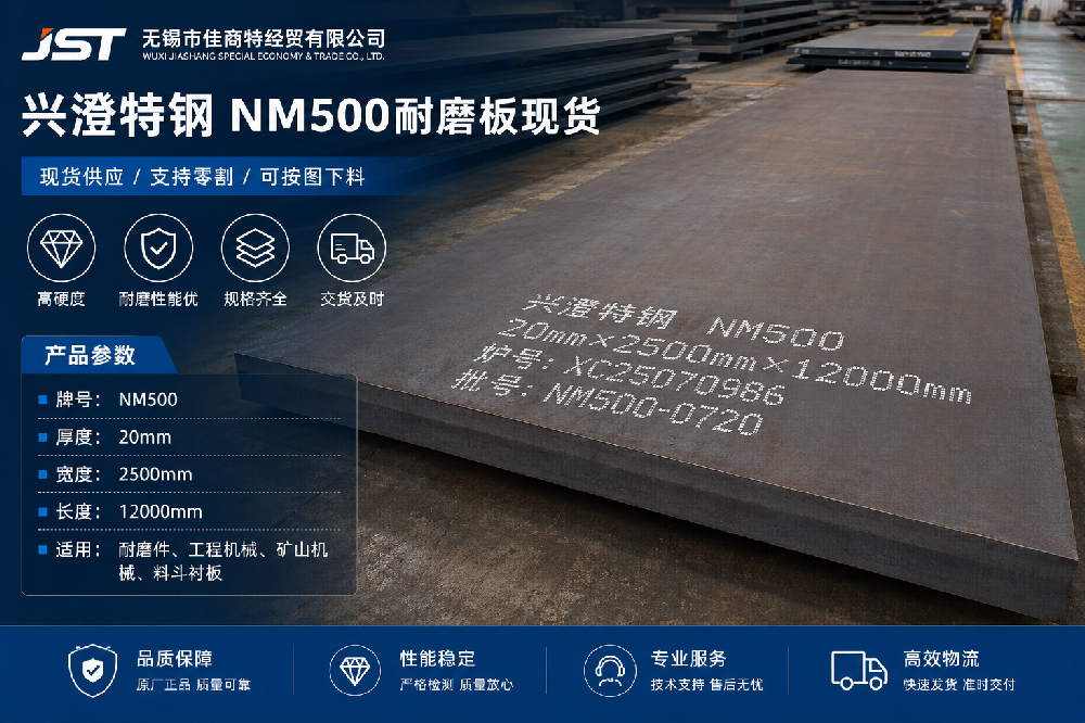 兴澄特钢NM500/NM400耐磨板需求升温，高强耐磨材料助力装备制造升级